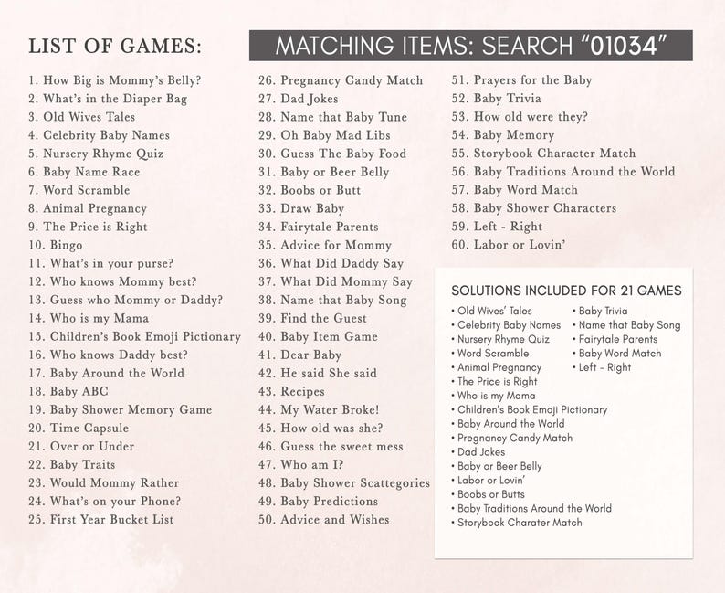 Chapter Baby Shower Games