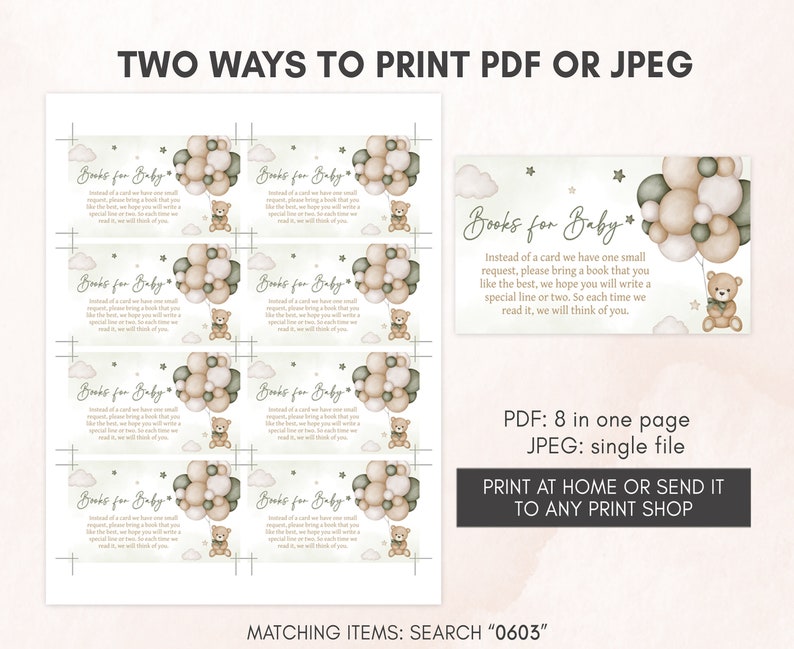 two ways to print a baby shower book