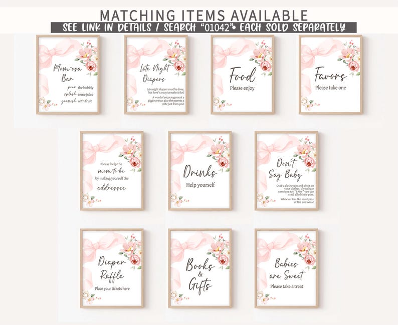 Pink Bow Signs
