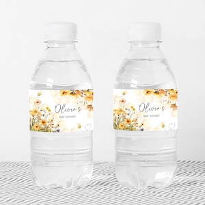 a bottle of water with a label on it