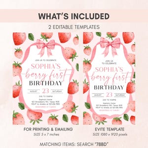 a strawberry themed birthday party with matching items