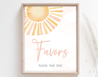 Sunshine Baby Shower Favors Sign, A Little Ray Of Sunshine Baby Shower Favor Table Sign, You Are My Sunshine Boho Baby Shower Favors, 0753