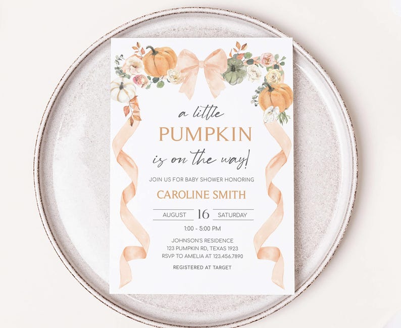 a little pumpkin is on the way baby shower