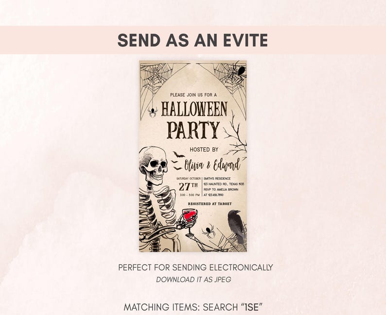 Printable Halloween Evite