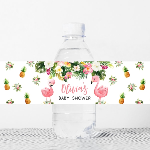 Flamingo Wine Label - Etsy