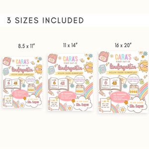 3 sizes included for a children's coloring book