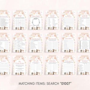 a set of matching items for a baby shower