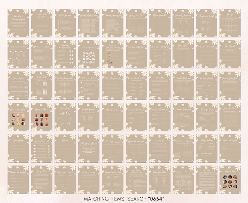 a sheet of paper with a bunch of different things on it