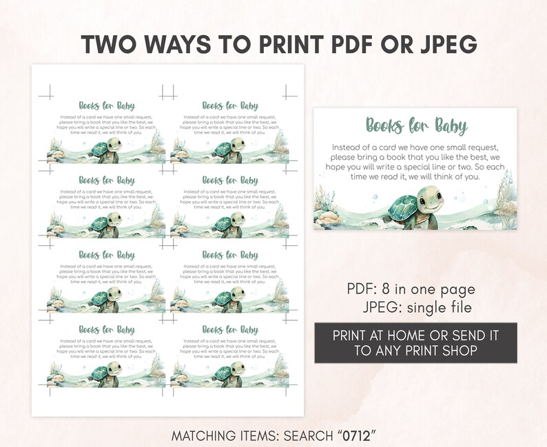 two ways to print a book for a baby turtle