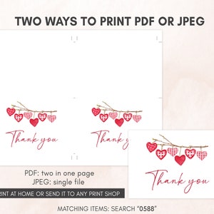 two ways to print a thank you card
