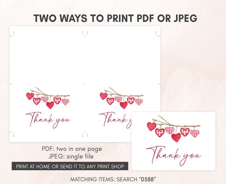 two ways to print a thank you card