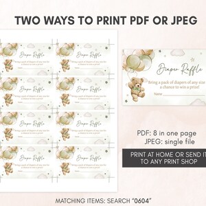 two ways to print a baby bear gift tag