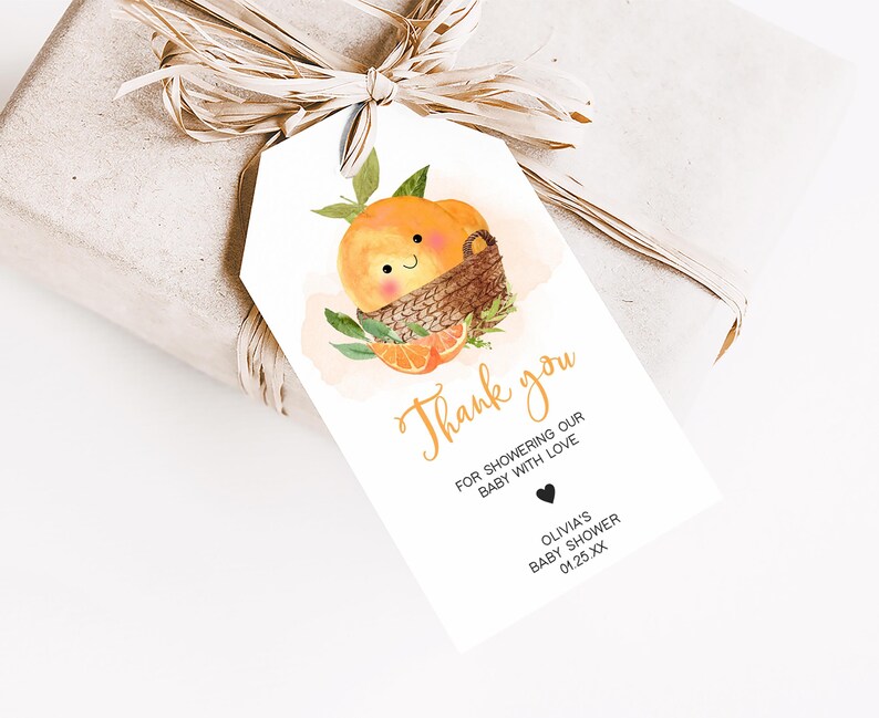 A Little Cutie on the Way Favor Tag