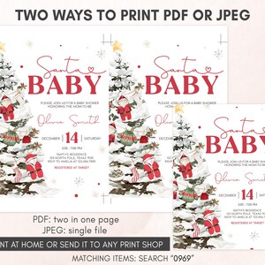 Santa Baby Invitation Template