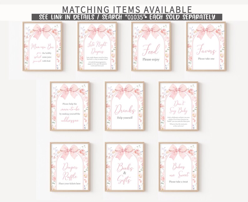 Coquette Baby in Bloom Signs
