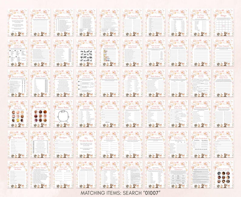 a poster with a bunch of different things on it