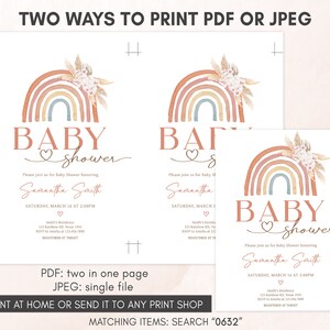 two ways to print a baby shower party