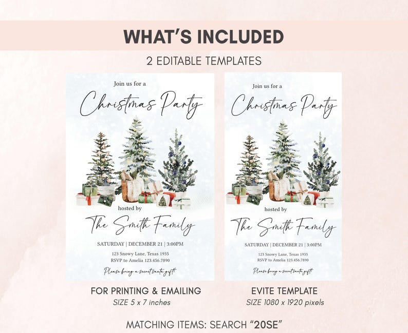Christmas Invitation Set