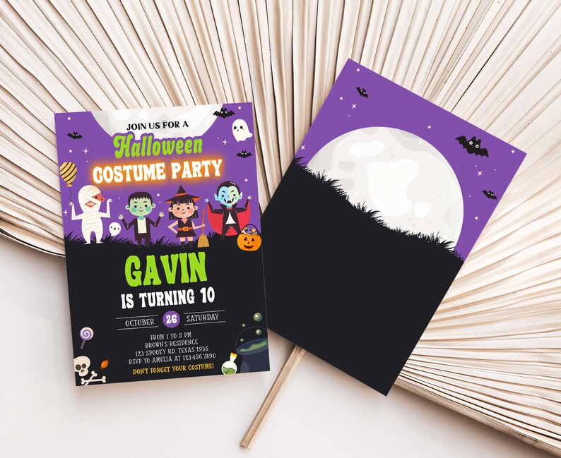 Halloween Birthday Invites