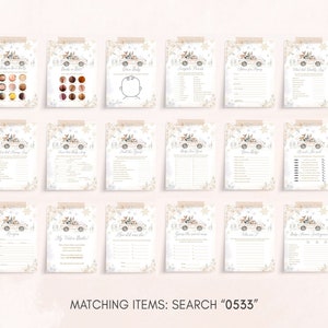 Editable Winter Woodland Baby Shower Games Bundle, Woodland Winter Baby Shower Game Pack, Gender Neutral Baby it's Cold Outside Games, 0533 image 3
