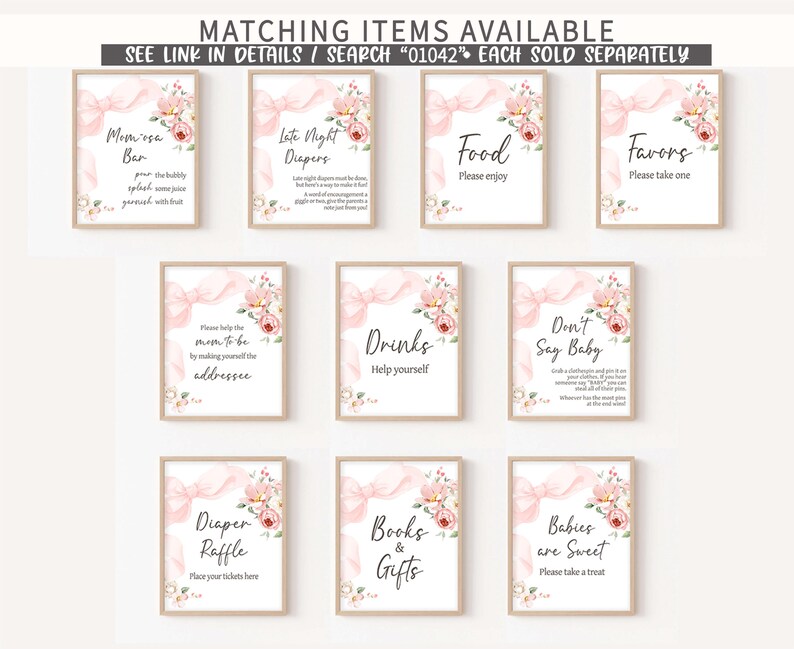 Pink Bow Signs