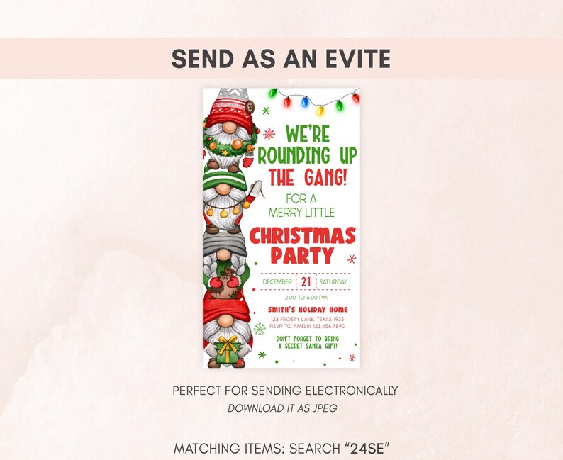 Christmas Gnomes Evite