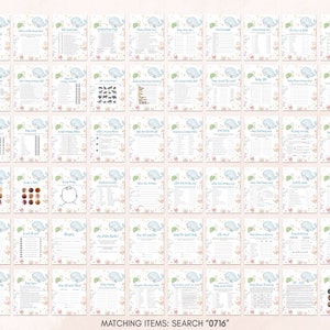a sheet of paper with a bunch of different things on it