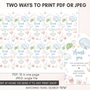 two ways to print a whale baby shower