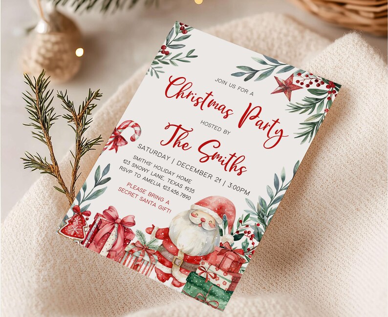 Gift Exchange Party Invitation