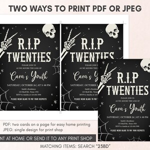 two ways to print a halloween themed party