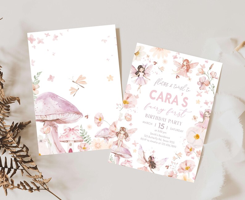 Fairy Birthday Party Invite