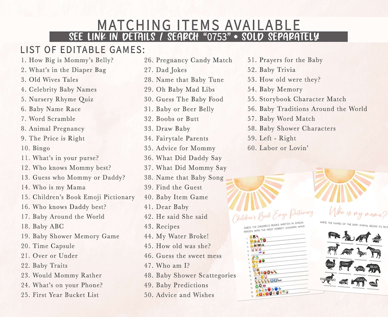 Boho Sunshine Games Bundle