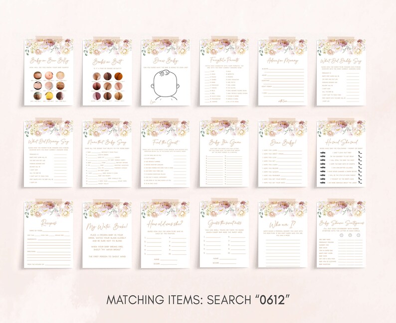 a set of matching items for a wedding