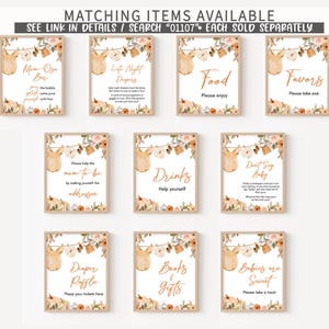 a set of eight matching items for a fall wedding