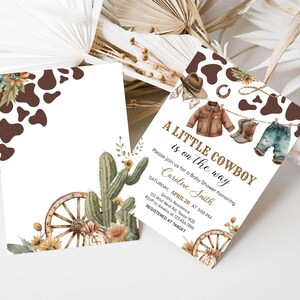 A Little Cowboy Baby Shower Invite