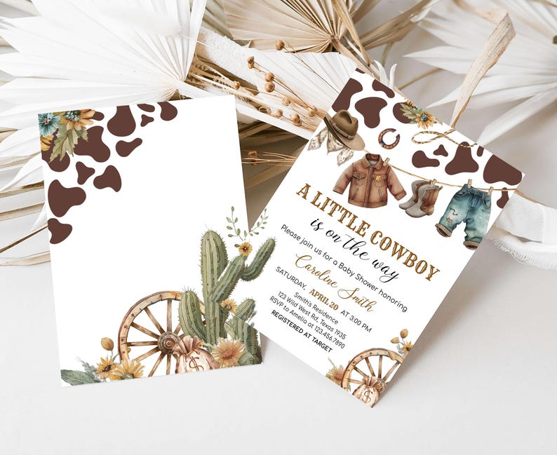 A Little Cowboy Baby Shower Invite