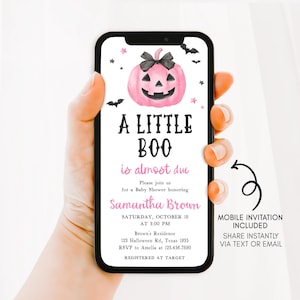 Pink Minimalist A Little Boo Evite