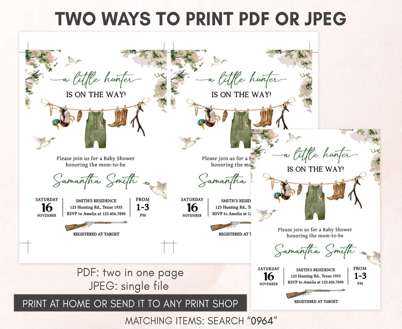 Dunk Hunting Invitation Template