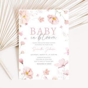 Baby in Bloom Baby Shower Invitation