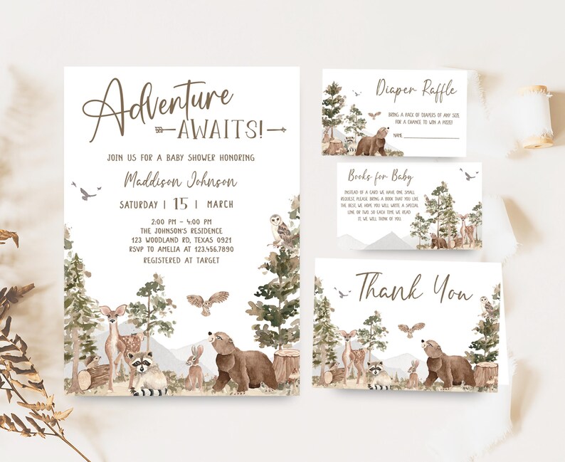 a set of three cards with animals on them