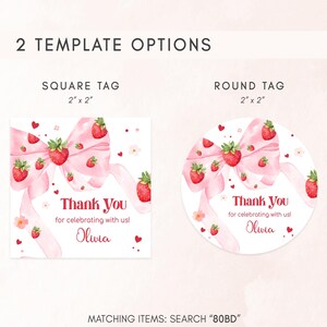 Berry 1st Birthday Gift Tags