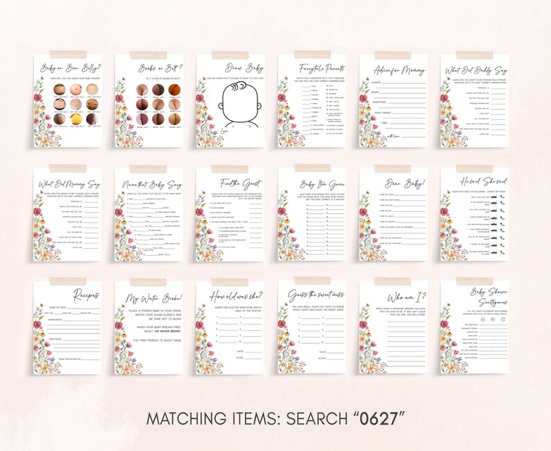 a set of matching items for a wedding