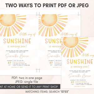 Sunshine Invitation Template