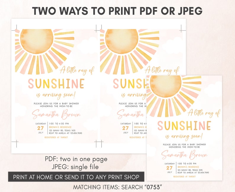 Sunshine Invitation Template