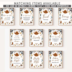 Editable Little Cowboy Baby Shower Invitation, Blue Wild West Baby Shower Invite, Country Western Rodeo Baby Shower Invitation Template 0724 image 5