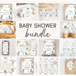 Editable Dragon Baby Shower Bundle, A Little Dragon is On the Way Baby Shower Pack, Gender Neutral Baby Dragon Mega Bundle Template, 01100