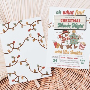 Holiday Movie Night Invite