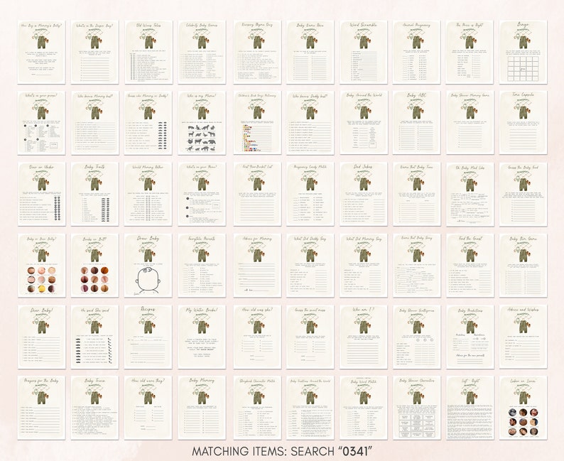 Editable Boho Baby Shower Games Bundle Baby Clothes Baby Etsy