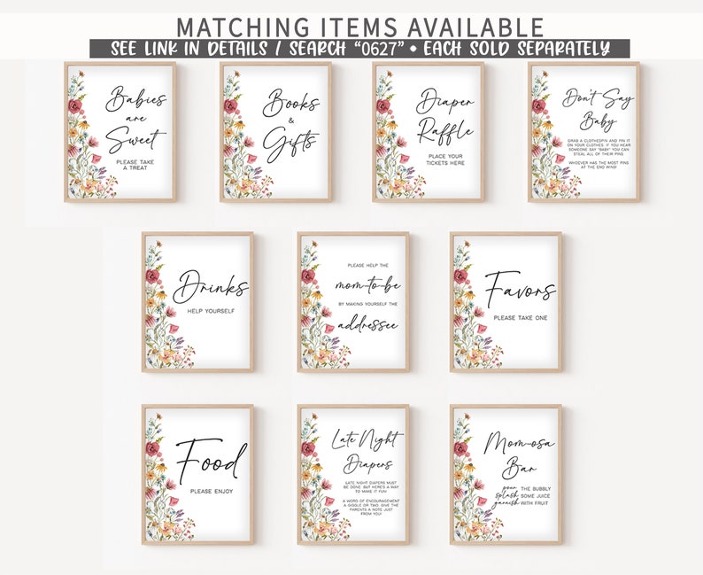 Editable Baby in Bloom Baby Shower Due Date Calendar, Boho Wildflower Baby Shower Calendar, Spring Floral Birthday Predictions Game, 0627 image 3