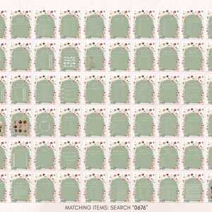 a sheet of green christmas sweaters on a white background